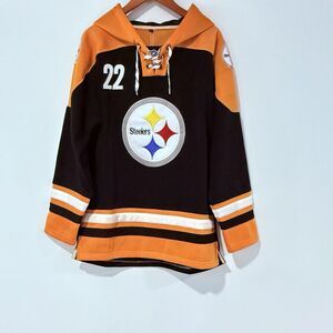Pittsburgh Steelers Lacer Hoodie Sweatshirt Black Gold Size XL